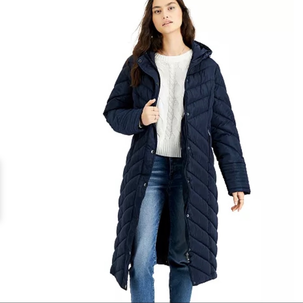 Steve Madden hooded maxi coat